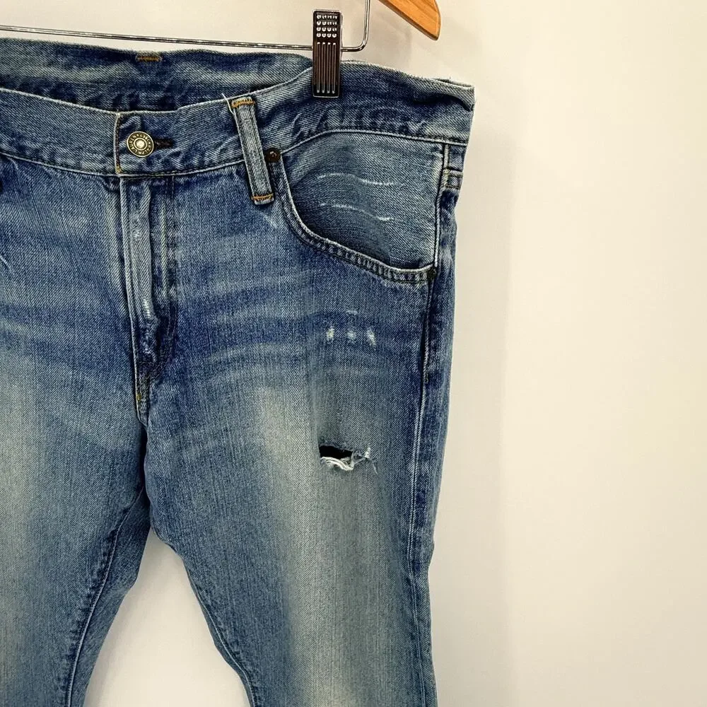 Polo Ralph Lauren Varick Slim Straight Distressed Jeans Men's 34x32